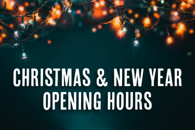 Christmas and New Year Opening Hours 2023